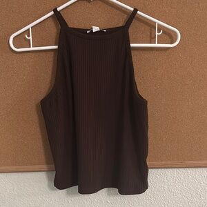 Brown Sleeveless Top
